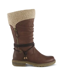 Spring Step Acaphine Water-Resistant Booties with Faux Shearling Lining