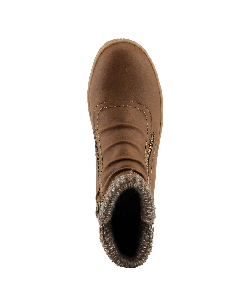 Spring Step Cleora Water Resistant Dual-Zip Bootie with Faux Shearling Lining