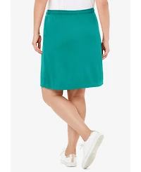 Woman Within Plus Sport Knit Skort