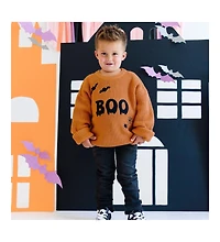Sweet Wink Little and Big Boys Boo Drip Halloween Knit Sweater