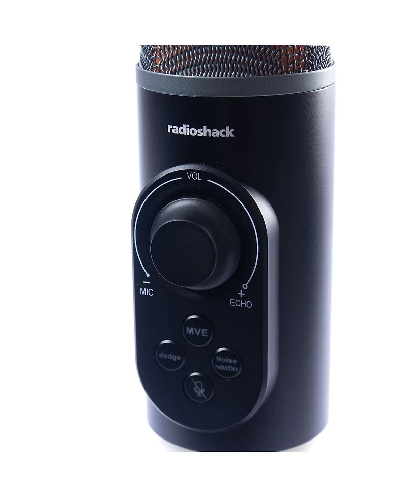 RadioShack Usb Tabletop Gaming Microphone With Lights Perfect For Streaming and Content Creation 2607102