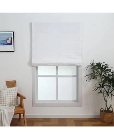 Shadisfy Linen Blend Cordless Roman Blinds Light Filtering Pull Down Window 46 X22x64 X22 Natural