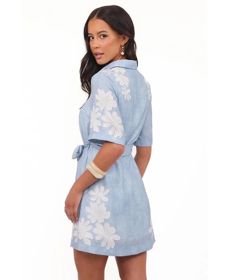 Petal and Pup Women's Connie Mini Dress - Blue