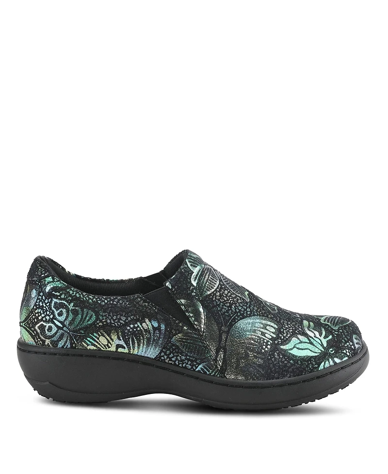 Spring Step Professional Winfrey-Flutter Printed Slip-On Shoe with Removable Insole and Skid-Resistant Sole