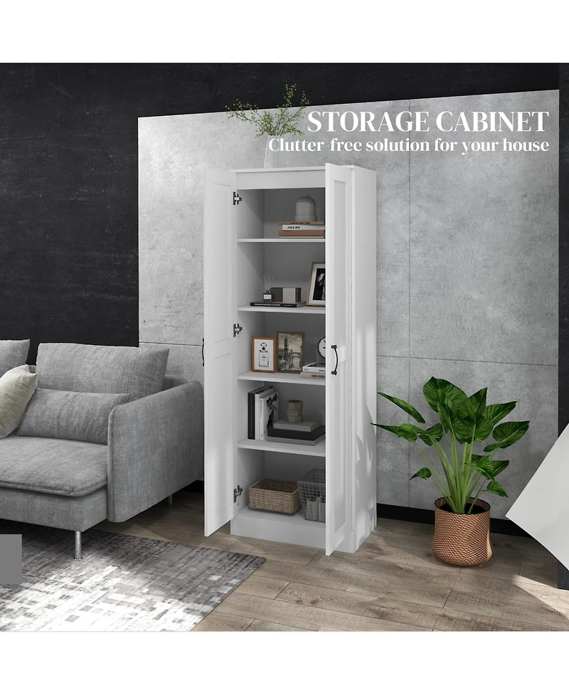 Slickblue Adjustable Shelves Freestanding Kitchen Storage Cabinet for Pantry Organization