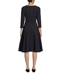 Lands' End Women's Starfish 3/4 Sleeve Dress