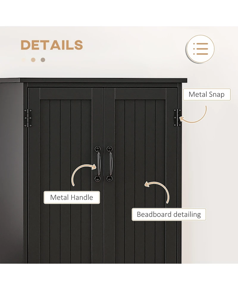 Slickblue Freestanding Kitchen Storage Cabinet with Shelves for Pantry and Dining Room
