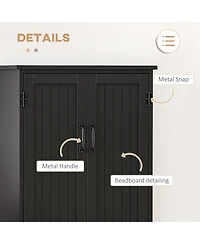 Slickblue Freestanding Kitchen Storage Cabinet with Shelves for Pantry and Dining Room