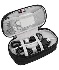 Bubm Black Travel Case for Ps Vita & Psp - Double Compartment Protective Organizer Bag for Psv, Handheld Consoles & Accessories
