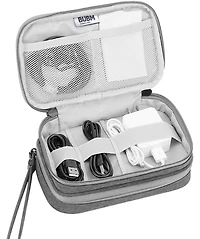 Bubm Gray Travel Case for Nintendo 3DS/3DS Xl/New 2DS Xl - Double Compartment Protective Carrying Bag with Accessory Storage