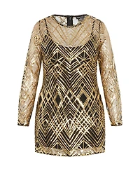 City Chic Plus Braylin Sequin Dress