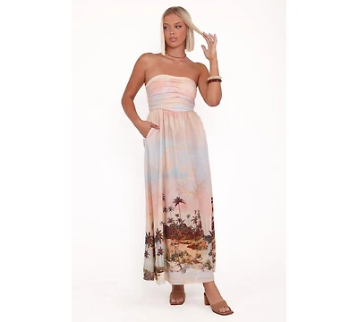 Petal and Pup Women's Marcia Midi Dress - Sunset Print