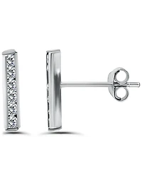 Giani Bernini Cubic Zirconia Set Bar Post Earrings (5/8 ct. t.w.) 18K Gold Over Sterling Silver, Macy's Exclusive