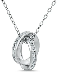 Giani Bernini Cubic Zirconia Interlocking Rolling Circles Necklace (2-1/2 ct. t.w.) 18K Gold Over Sterling Silver, Macy's Exclusive