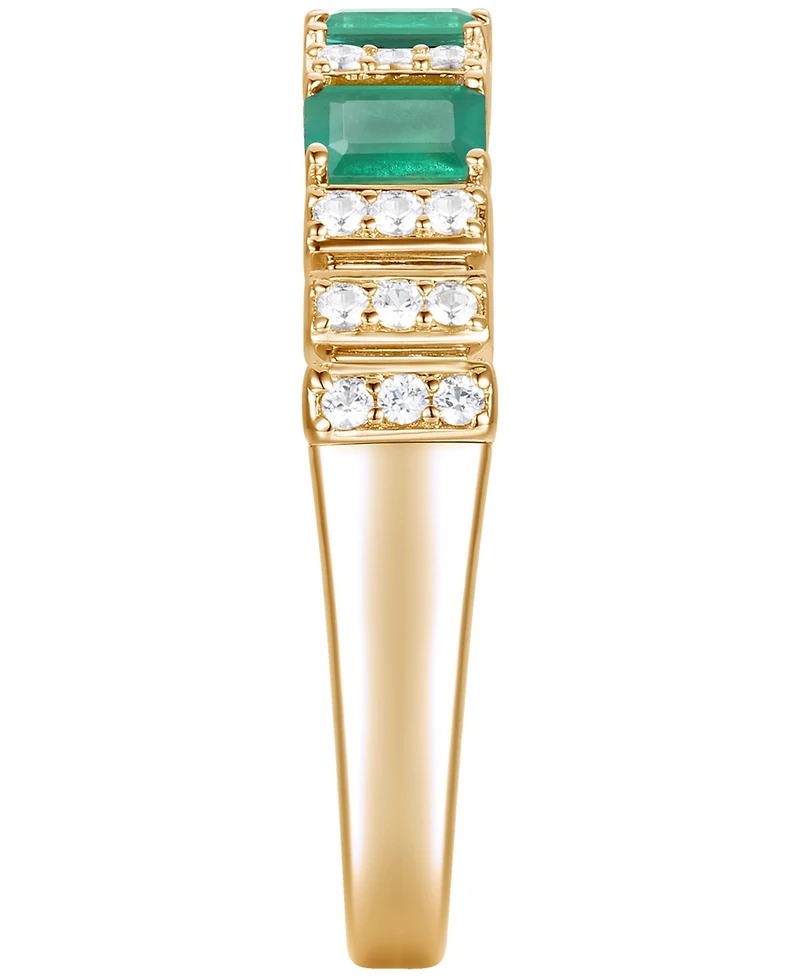 Macy's Gemstone and Diamond Ring (1/6 ct. t.w.) 14K Gold White