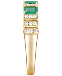 Macy's Gemstone and Diamond Ring (1/6 ct. t.w.) 14K Gold White