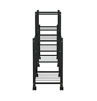 Flower Stand Black Iron Medium Rollable Flower Stand