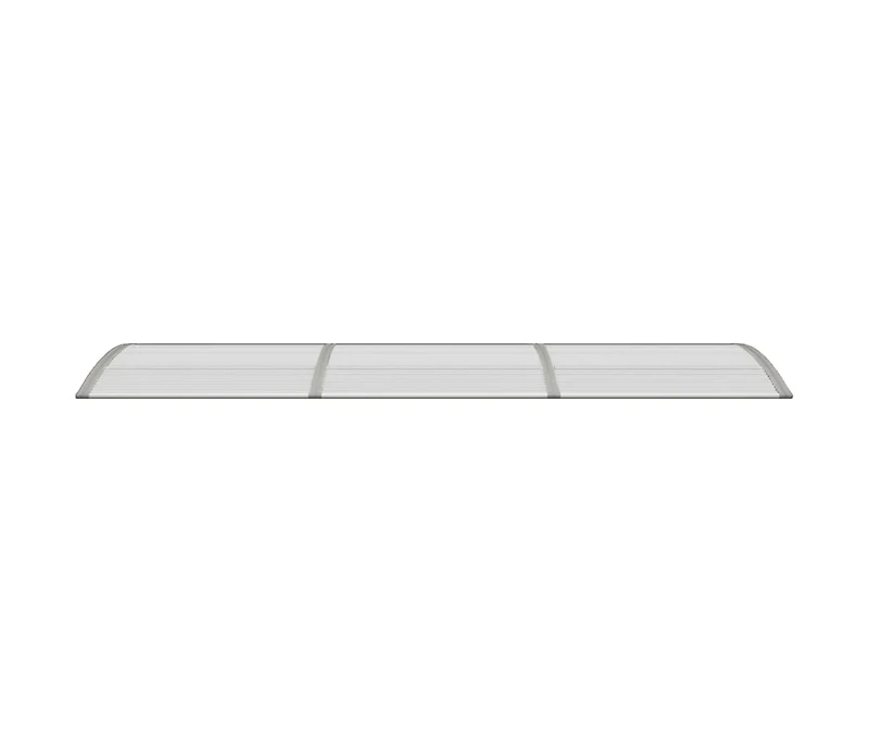Door Canopy Grey Polycarbonate, Abs, Aluminum 118.1 x 29.5 in