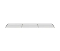 Door Canopy Grey Polycarbonate, Abs, Aluminum 118.1 x 29.5 in