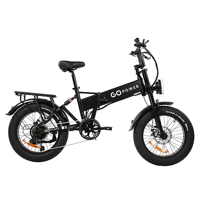 GoPowerBike GoExplore Electric Bike | Foldable Comfortable E-Bike with Hidden Battery 500W Hub Motor 20” Rubber Tires Disc Brakes Front