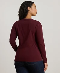 Lauren Ralph Stretch Long Sleeve T-Shirt