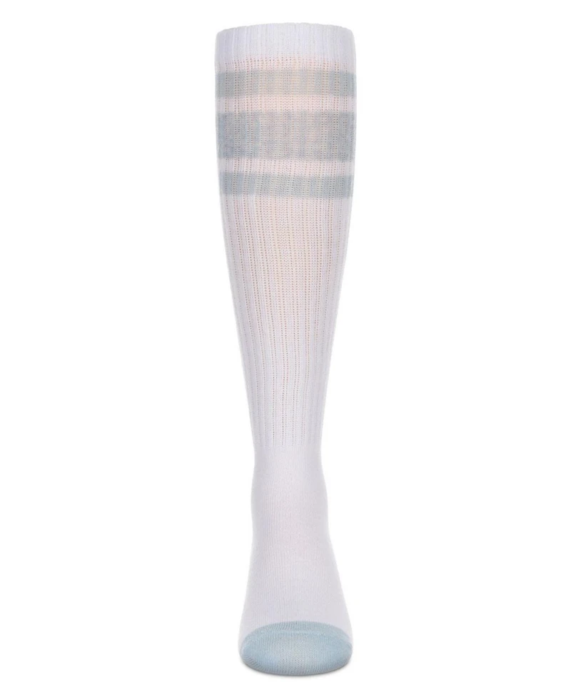 Memoi Little Girls Neon Stripe Knee High Socks