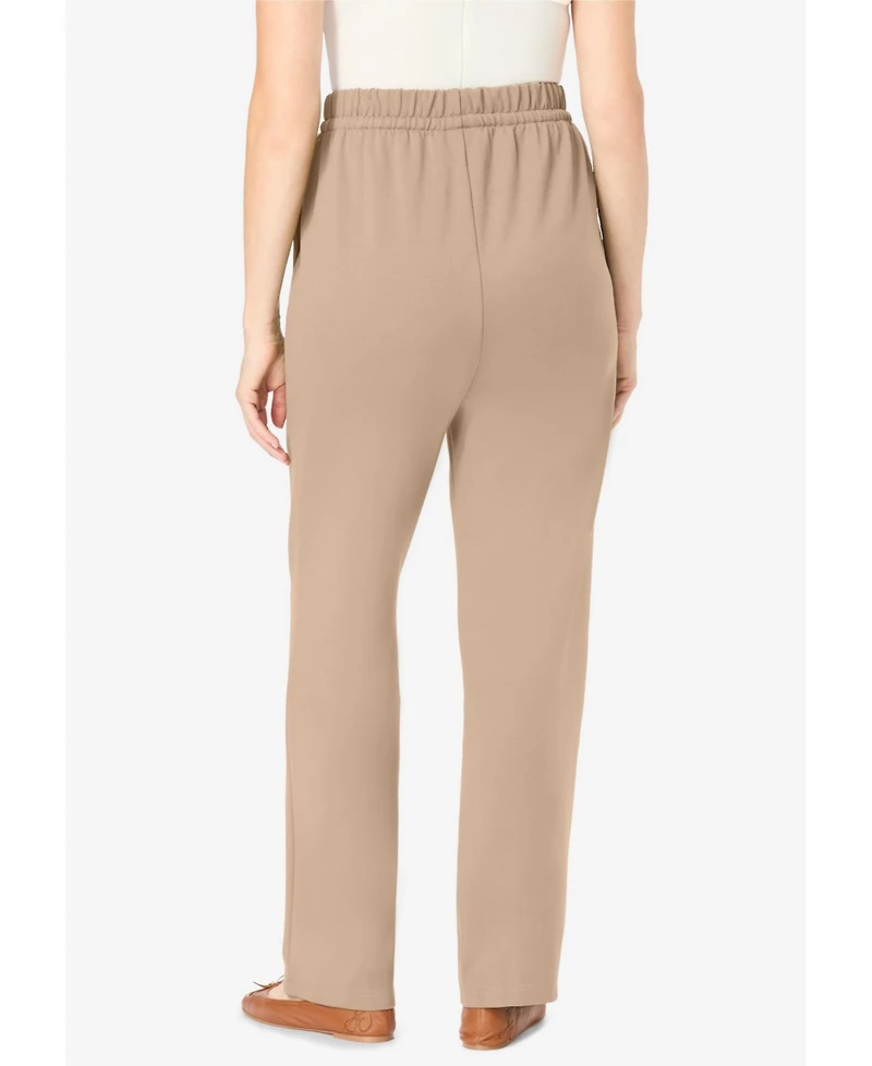 Woman Within Women's Plus Easy Going Knit Pant