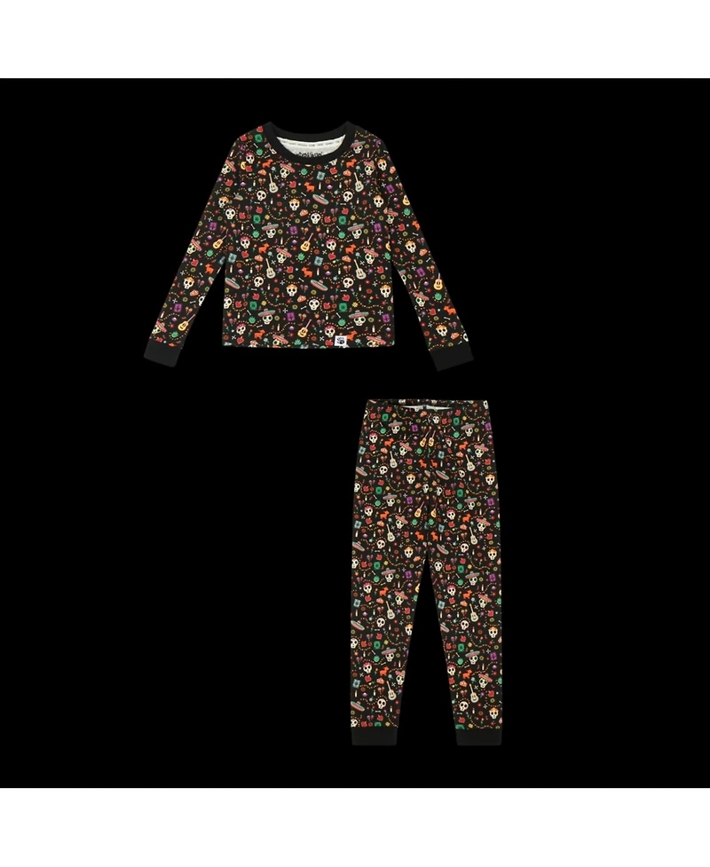 Mixed Up Clothing Kids Dia de los Muertos 2-Piece Set - Calaveras & Icons Print