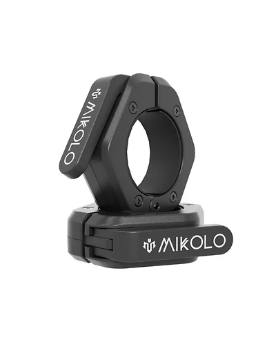 Mikolo Barbell Clamps,2-Inch Olympic Clips with Anti-Slip Tpr Lining and Quick Release for Home Gym Use, (Red)