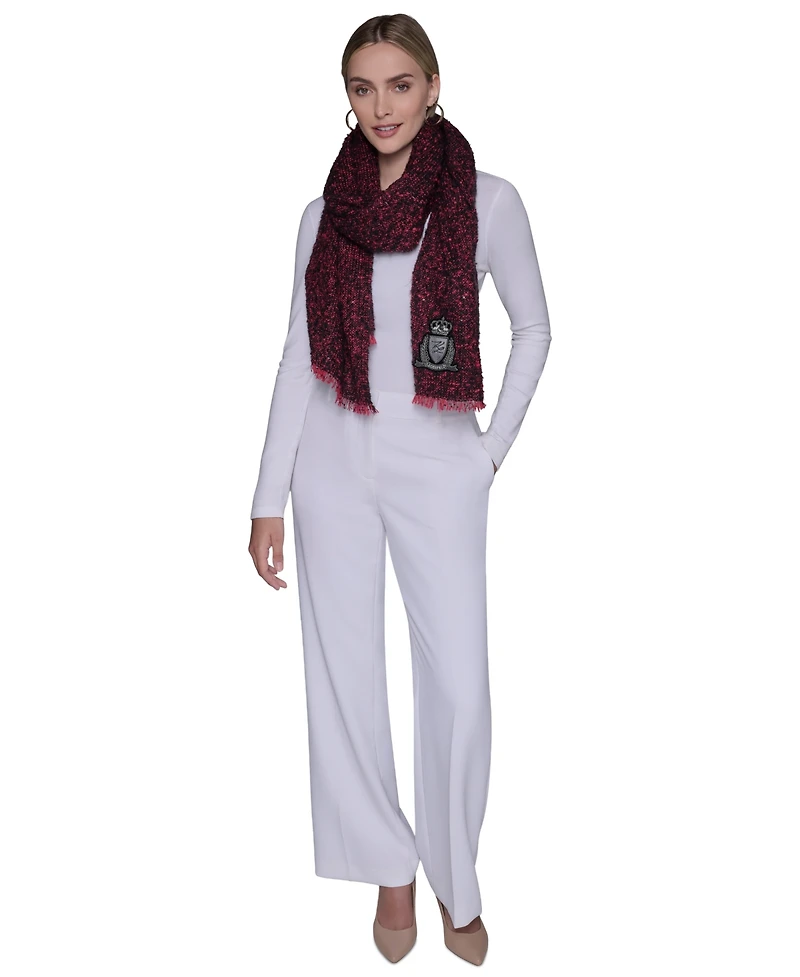 Karl Lagerfeld Paris Women's Tweed Woven Scarf