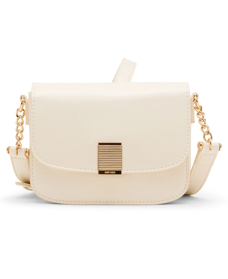 Anne Klein Patent Flap Mini Crossbody Bag