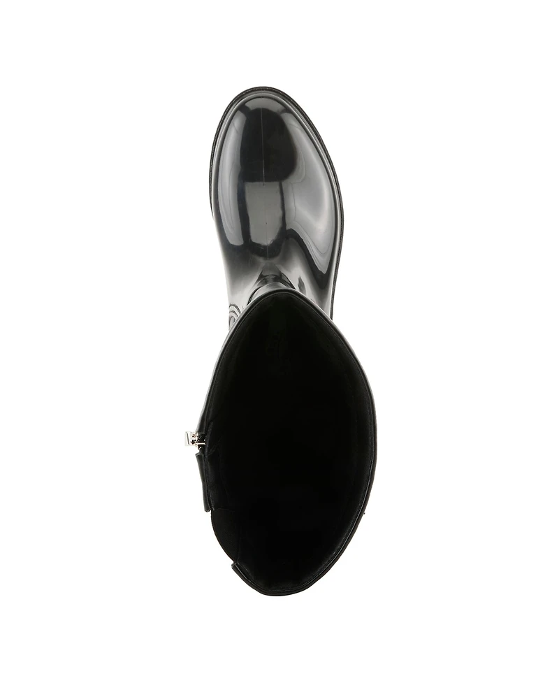 Spring Step Maiza Waterproof Quilted Rain Boots with Faux Fur Lining and Zipper Closure