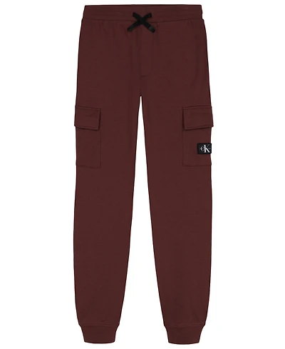 Calvin Klein Boys 8-20 Cargo Ribbed Waistband Fleece Joggers