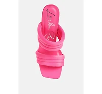 New Crush Quilted Spool Heel Sandals Women