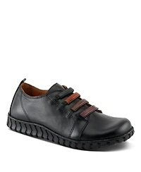 Spring Step Emmalina Leather Slip-On Shoe with Removable Insole and No-Tie Elastic Laces