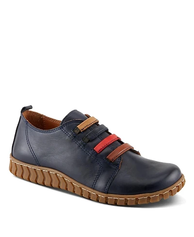 Spring Step Emmalina Leather Slip-On Shoe with Removable Insole and No-Tie Elastic Laces