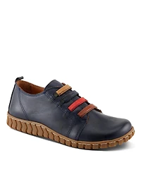 Spring Step Emmalina Leather Slip-On Shoe with Removable Insole and No-Tie Elastic Laces