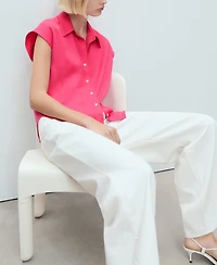 Mango Women's Lyocell Sleeveless Shirt