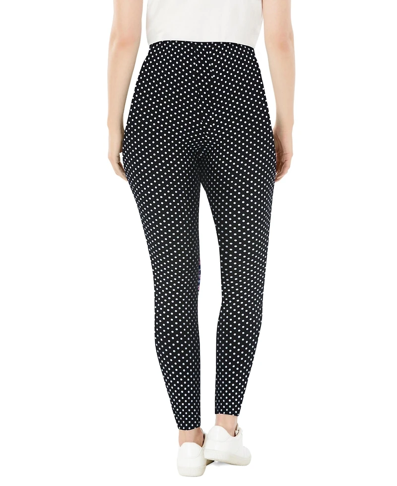 Woman Within Plus Stretch Cotton Printed Legging