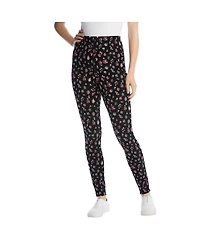 Woman Within Plus Size Within Stretch-Cotton Knit Pull-On Printed Leggings