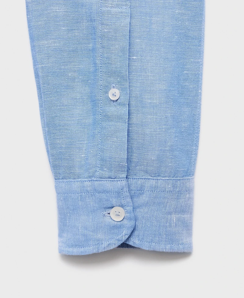Mango Men's Pocket Linen Shirt