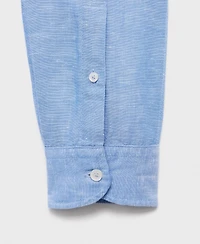 Mango Men's Pocket Linen Shirt