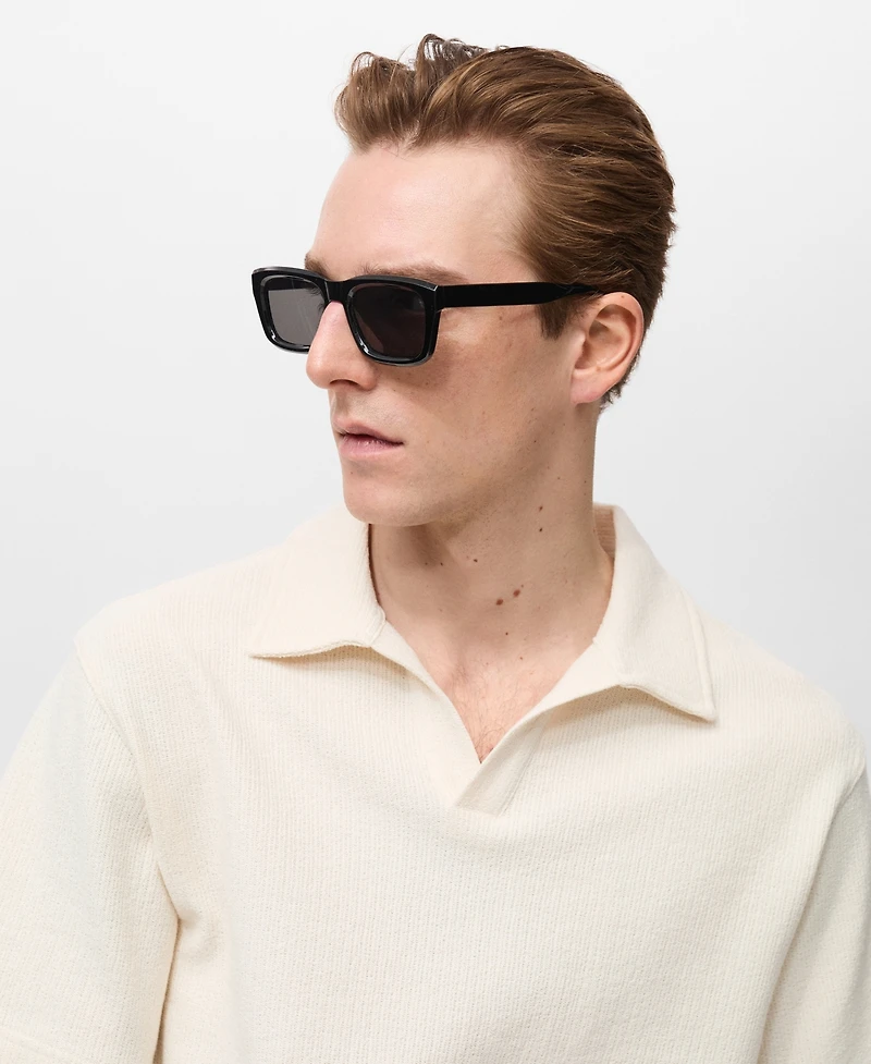 Mango Men's Regular-Fit Textured Polo Shirt