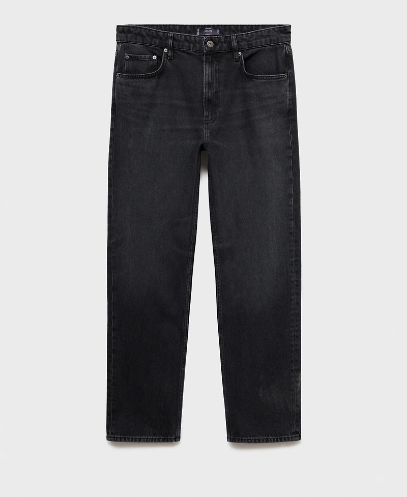 Mango Men's Moby Straight-Fit Dark-Wash Jeans
