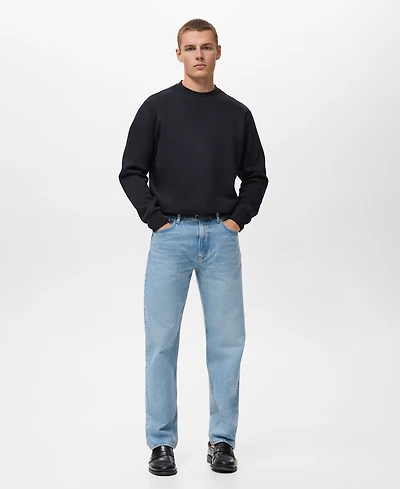 Mango Men's Regular-Fit Cotton Sweatshirt