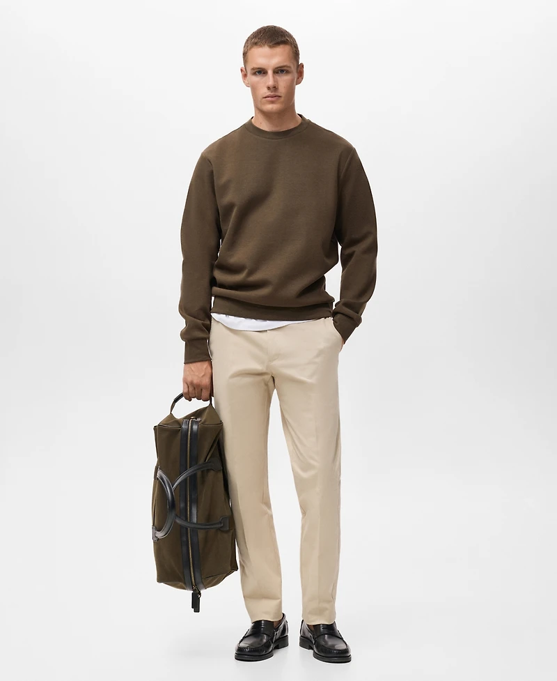 Mango Men's Regular-Fit Cotton Sweatshirt