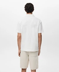 Mango Men's Structured Knitted Polo Shirt