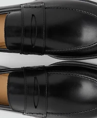 Mango Men's Leather Penny Loafers