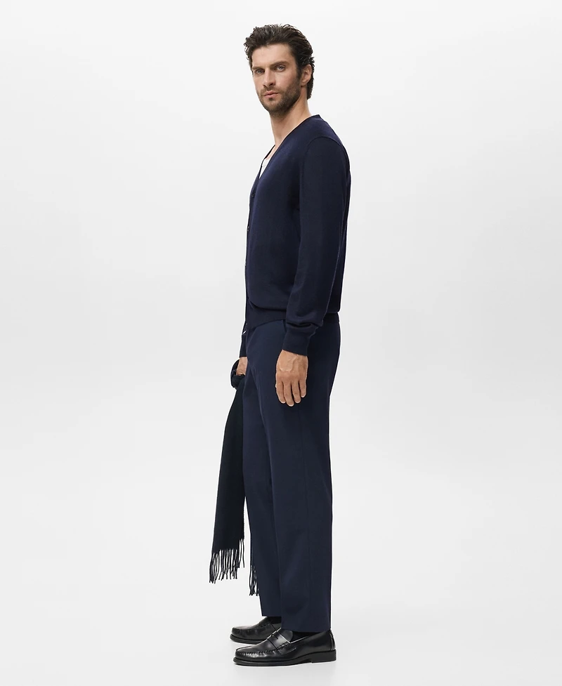 Mango Men's Merino Wool Cardigan