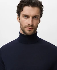 Mango Men's Merino Wool Turtleneck Sweater